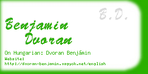 benjamin dvoran business card